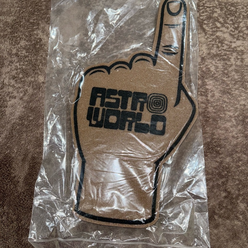 Astroworld Foam Finger Brown